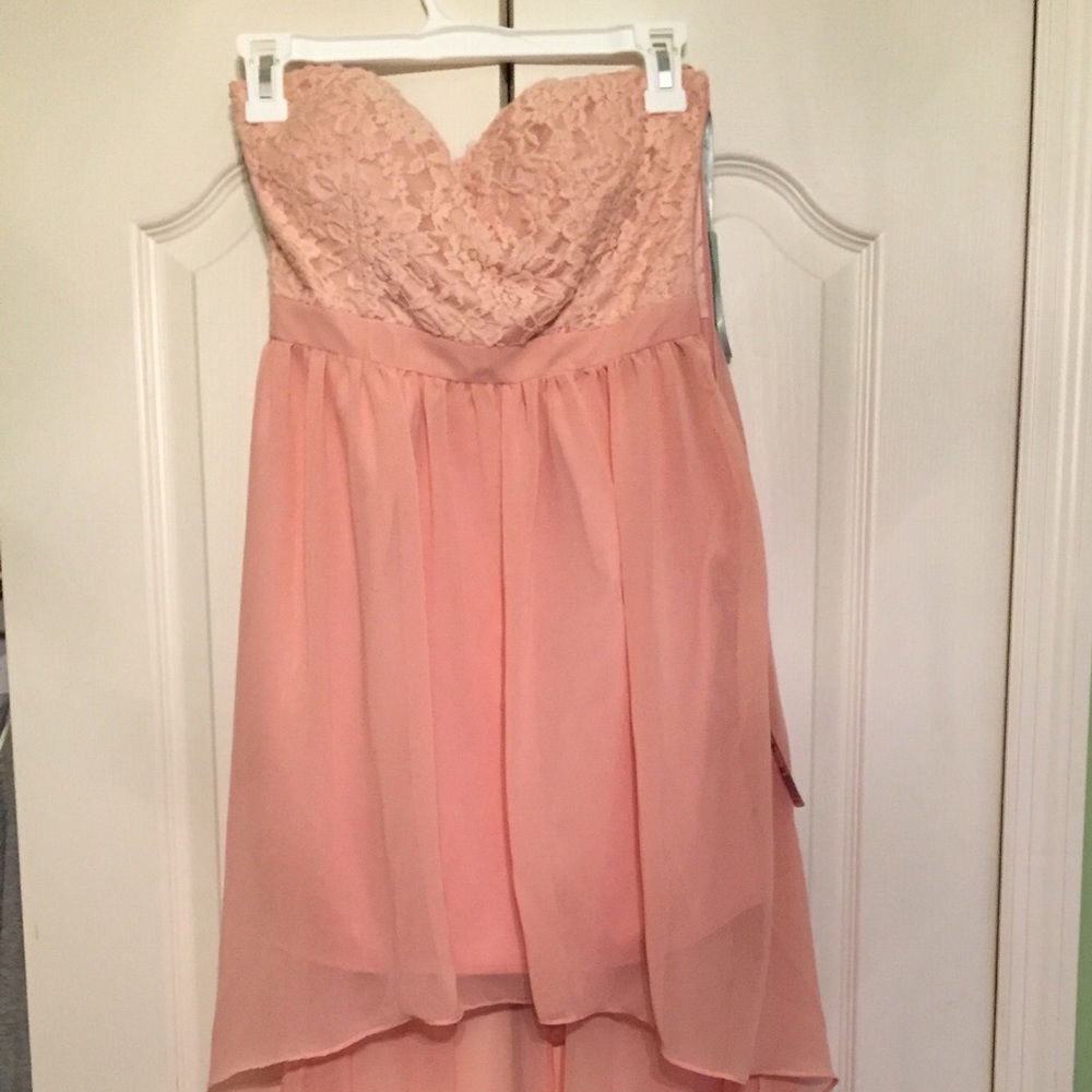 Nude/Light Pink Heart Shape Strapless Dress